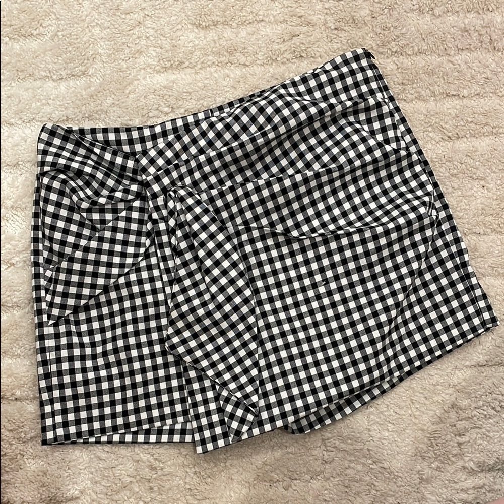 Zara Black and White Checkered Skort
